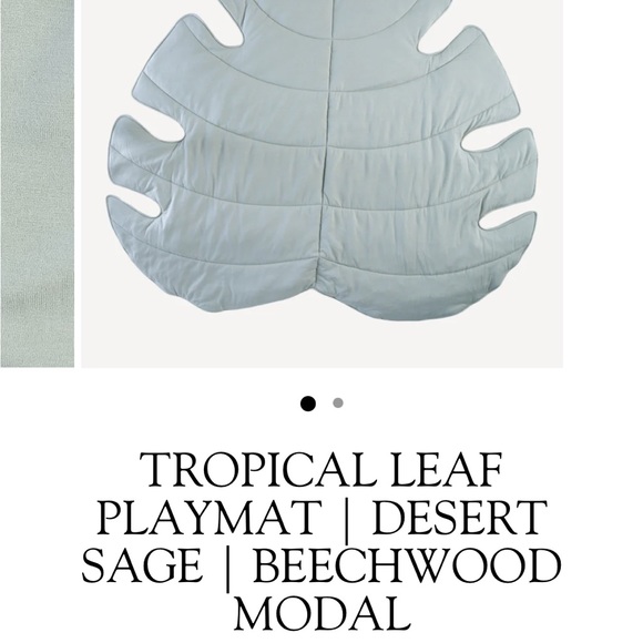 NWT Kate Quinn Floor Baby Play Mat Leaf Desert Sage - Picture 2 of 2